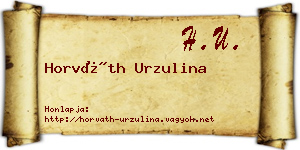 Horváth Urzulina névjegykártya
